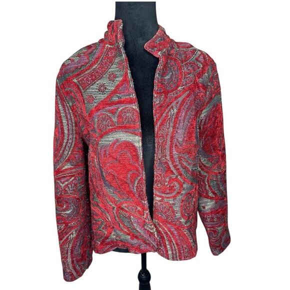 Vintage Coldwater Creek Tapestry Blazer Women's Size Medium Petite - Picture 1 of 8
